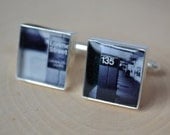 Map cufflinks - Custom photo square cufflinks - use your own photo image gift for him