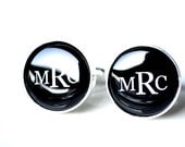 RESERVED personalized monogram initial cufflinks - gift for the groom, groomsmen, husband, father -