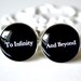 To infinity and beyond cufflinks - wedding day keepsake gift for groom, husband