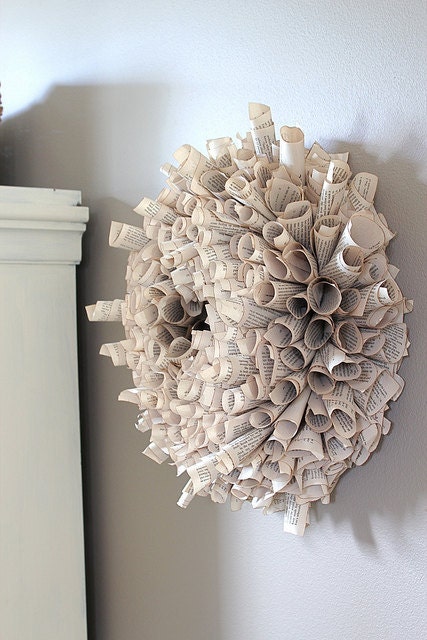 Beautiful Book Wreathes