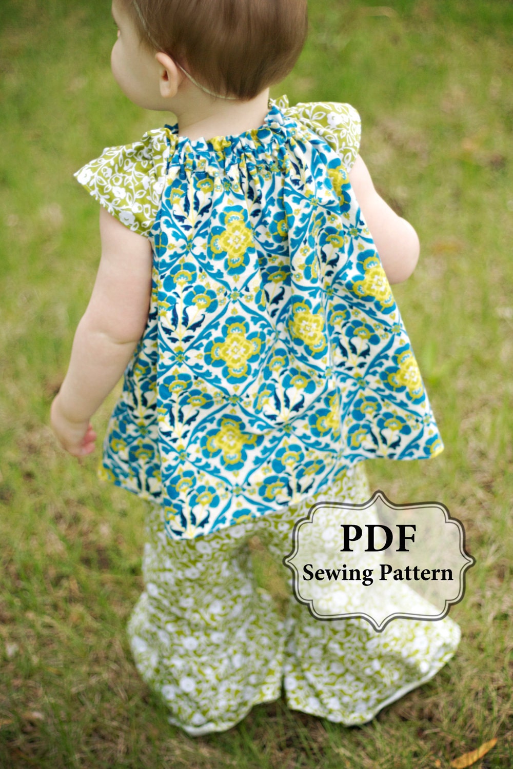 PDF Flutter Top & Dress Sewing Pattern Sizes 3m - girls 9/10 INSTANT DOWNLOAD