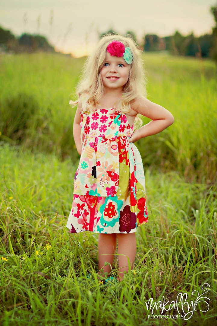 Apron Knot Dress Sewing PDF Pattern Sizes 3m - Girls 8 INSTANT DOWNLOAD