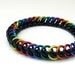 Stretchy chainmail rainbow bracelet, Half Persian 3 in 1