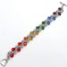 Rainbow crystal chainmail bracelet, plus size jewelry