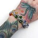 Rainbow crystal chainmail bracelet, plus size jewelry