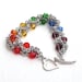 Rainbow crystal chainmail bracelet, plus size jewelry