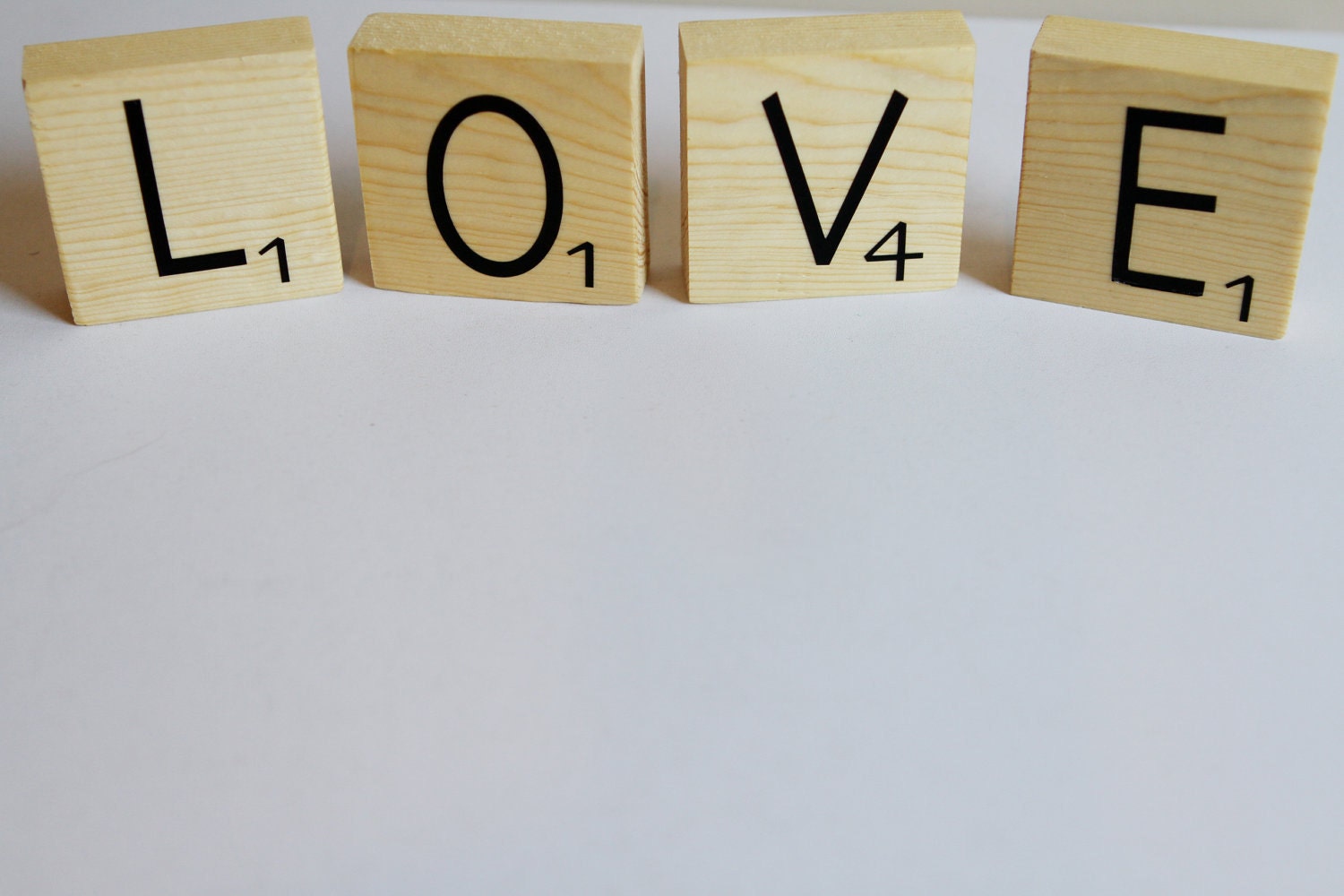 LOVE Scrabble Tiles. Home Decor or a Photo Prop.
