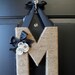 Jute Monogram Wreath with Book Page Rosettes