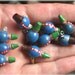 10 Vintage Wooden Japanese Buttons Little Boy Blue Hand-Painted 1" Gents offered by Elizabeth Rosen