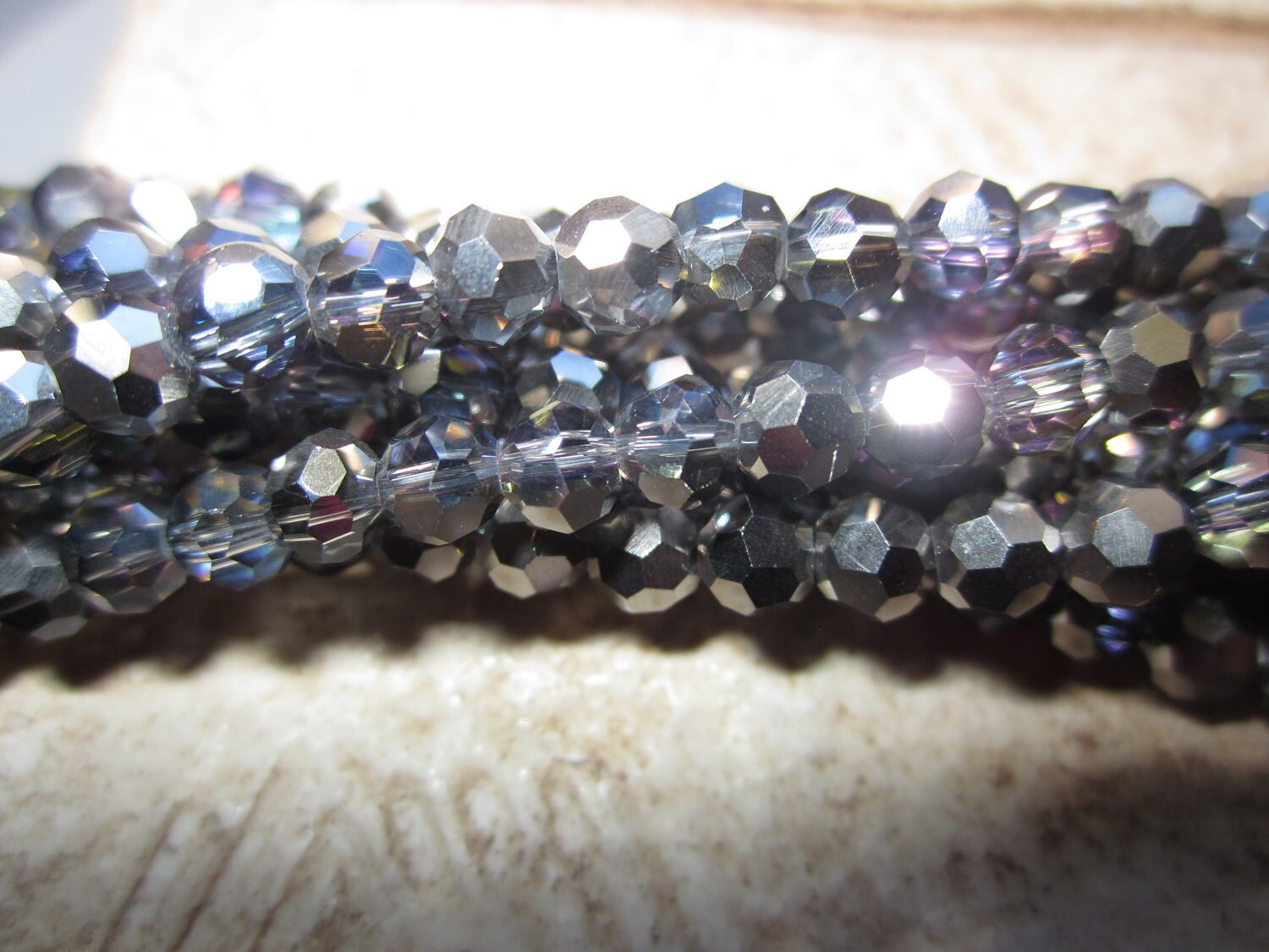 Glass Crystal Beads Thunder Polish Crystals by gypsybeadpeddler