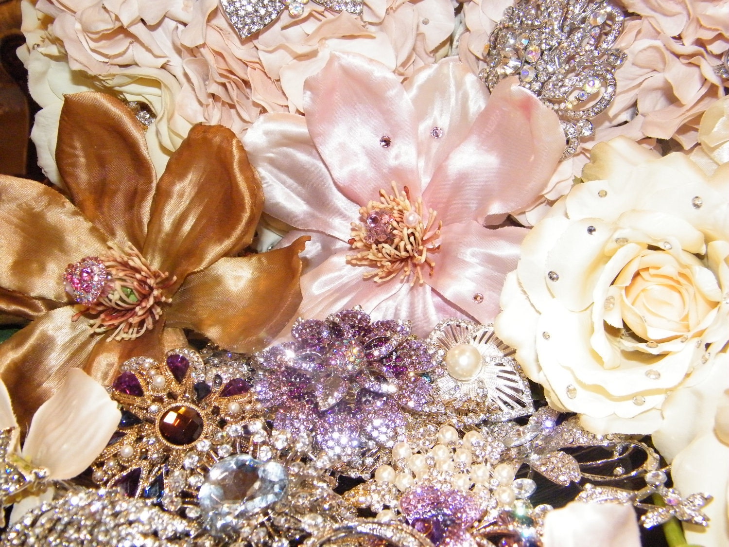 Brooch bouquet custom order Bouquet fabricated to your specifications in our Bouquet Atelier