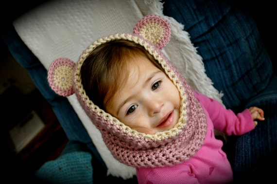bluebear & rosebear baby cowls (finished items only - no pattern sold)