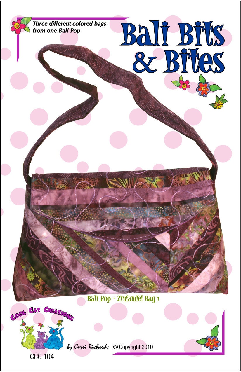 Jelly Roll friendly Bag/Purse Pattern by Cool by coolcatsandquilts