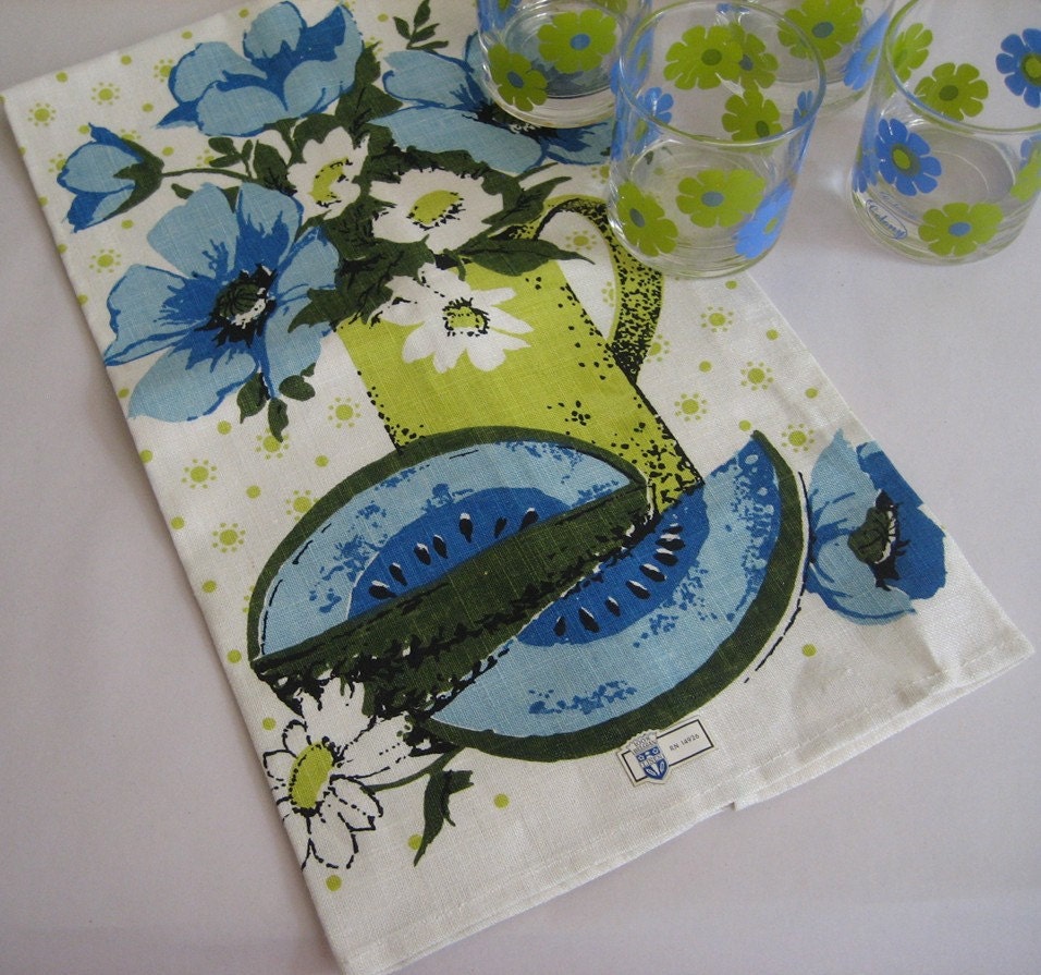 Vintage Kitchen Towel Belgian Linen Unused