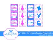 Alice In Wonderland Inspired Party - Printable Cupcake Toppers