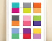 Color Block print poster