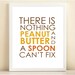 Brown, Yellow, & Orange 'Peanut Butter and a Spoon' print poster