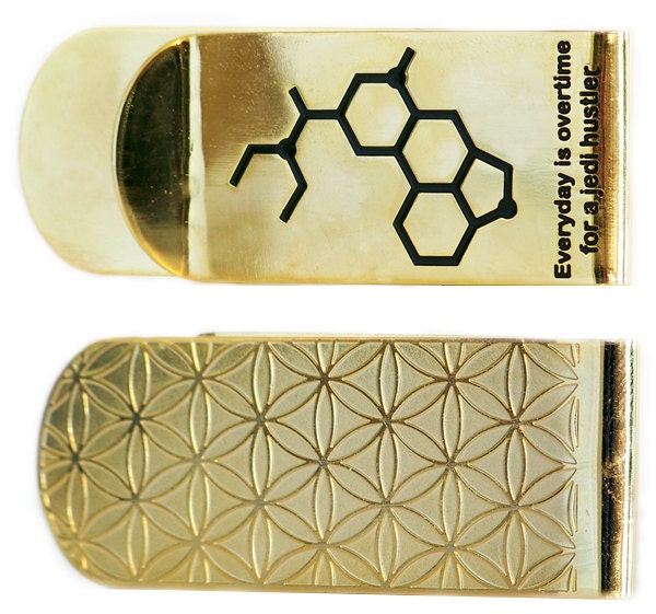 Gold LSD and Silver DMT Money Clips