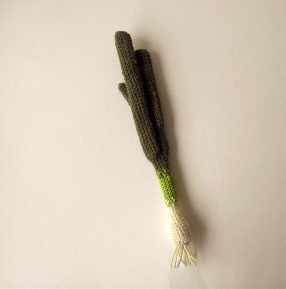 Spring Onion - Scallion - Green Onion - Shallots - Toy Food - Play Kitchen - Amigurumi - Kawaii - CROCHET PATTERN No.37