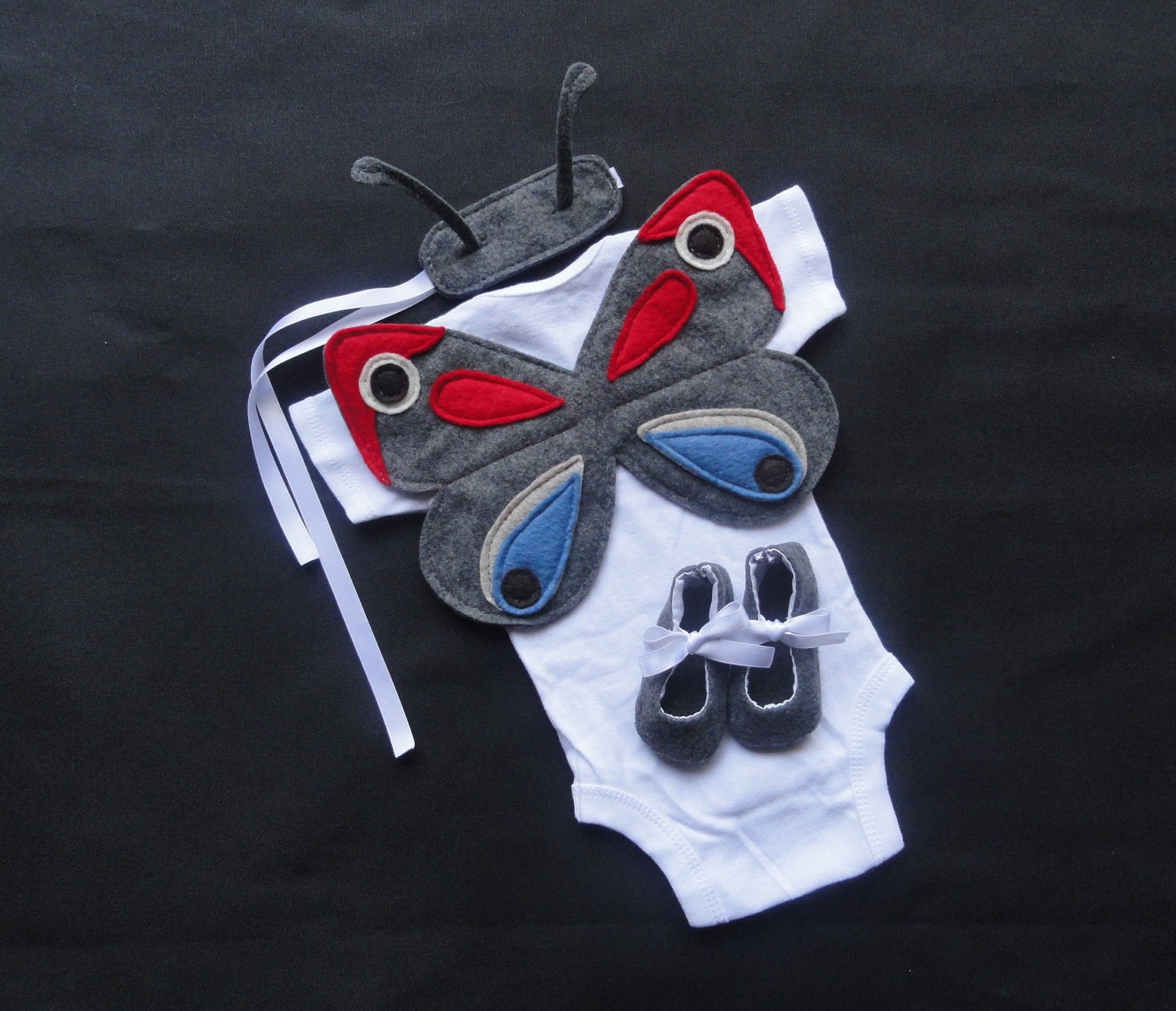 Baby butterfly photo prop, costume, onesie