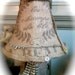 French farmhouse burlap lamp shade lampshade STUNNING vintage rhinestone