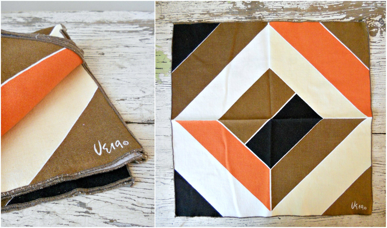 Vintage Vera Neumann Retro Napkins - Set of 7