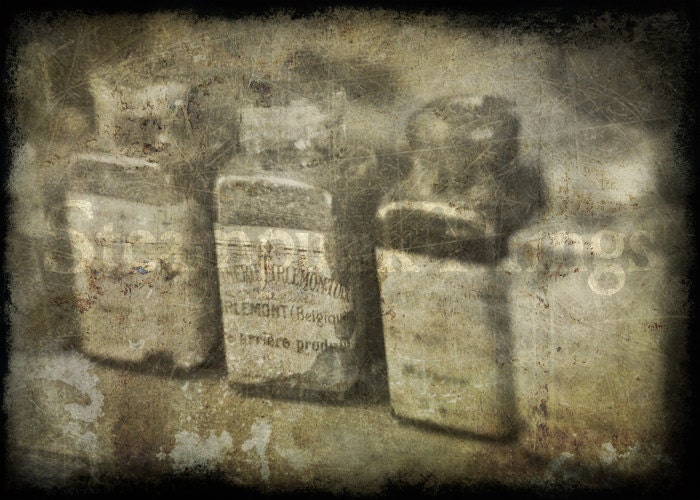 Steampunk Art Apothecary Bottles Steam Punk Goth 5x7 Photo Print