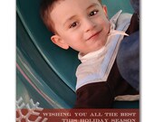 Barillo Modern Holiday Custom Full Greeting Card. Snowflake, simple, beautiful. Printable or I Print. Classic Christmas.