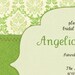 Damask Bridal Shower Invitation Shabby Chic Baby Shower Autumn Wedding Invitation Green Yellow DIY Digital or Printed - Angelica Style