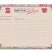 Recipe Card INSTANT DOWNLOAD Bridal Shower Vintage Rose 5x7 DIY Printable or Printed Fill-In Recipe Card Retro Vintage Rose - Jackie Style