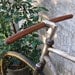 bicycle handlebar (round tip at both ends) - solid TEAK wood, vintage style