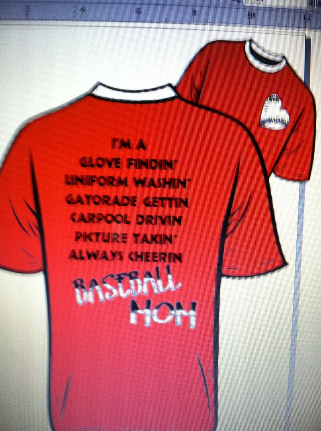 Baseball/Softball Mom Shirt (Unisex) size smal-xl