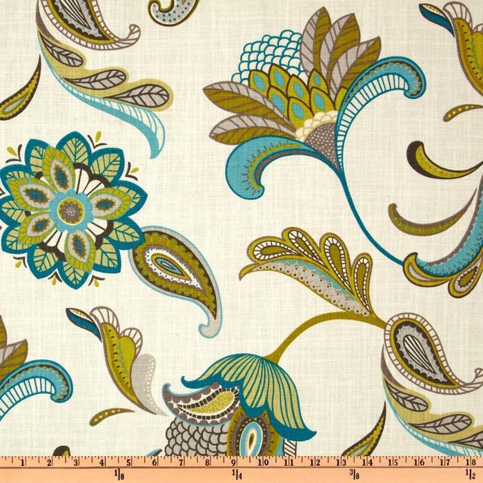 Custom Valances & Drapery Panels - Waverly Covington Savannah Designer Fabric
