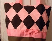 Classic Jester Diamond Argyle  BAG Purse -Tote or Diaperbag