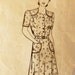 Vintage 1930s or Early 1940s Misses' Women's Mail Order Dress Pattern 3548 (36" Bust)