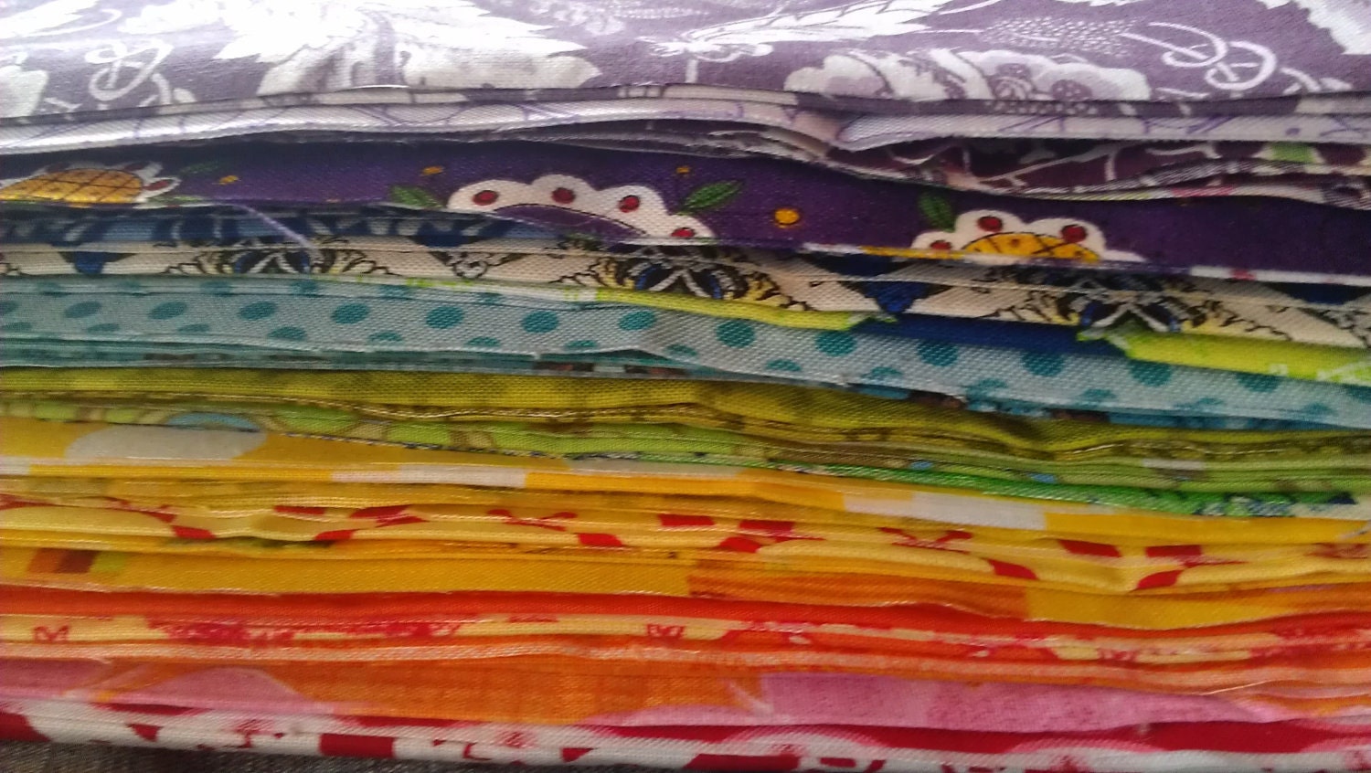 Rainbow Quilt Pre-Cut squares 10.5 x 10.5 Cotton quilting squares Rainbow Cotton Fabric Layer Cake