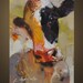 Western Cow portrait Original Oil Panel Painting 5x7