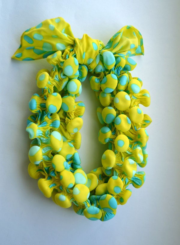 Yellow sharflette/ Polca dots sharflette/ colorful scarf/ spring accesories nO 1.