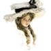 SWEETHEART Harrison Fisher Vintage Image Victorian Lady Printable Color Illustration 300 dpi Digital Scan