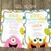 Monster Birthday Party Invitation