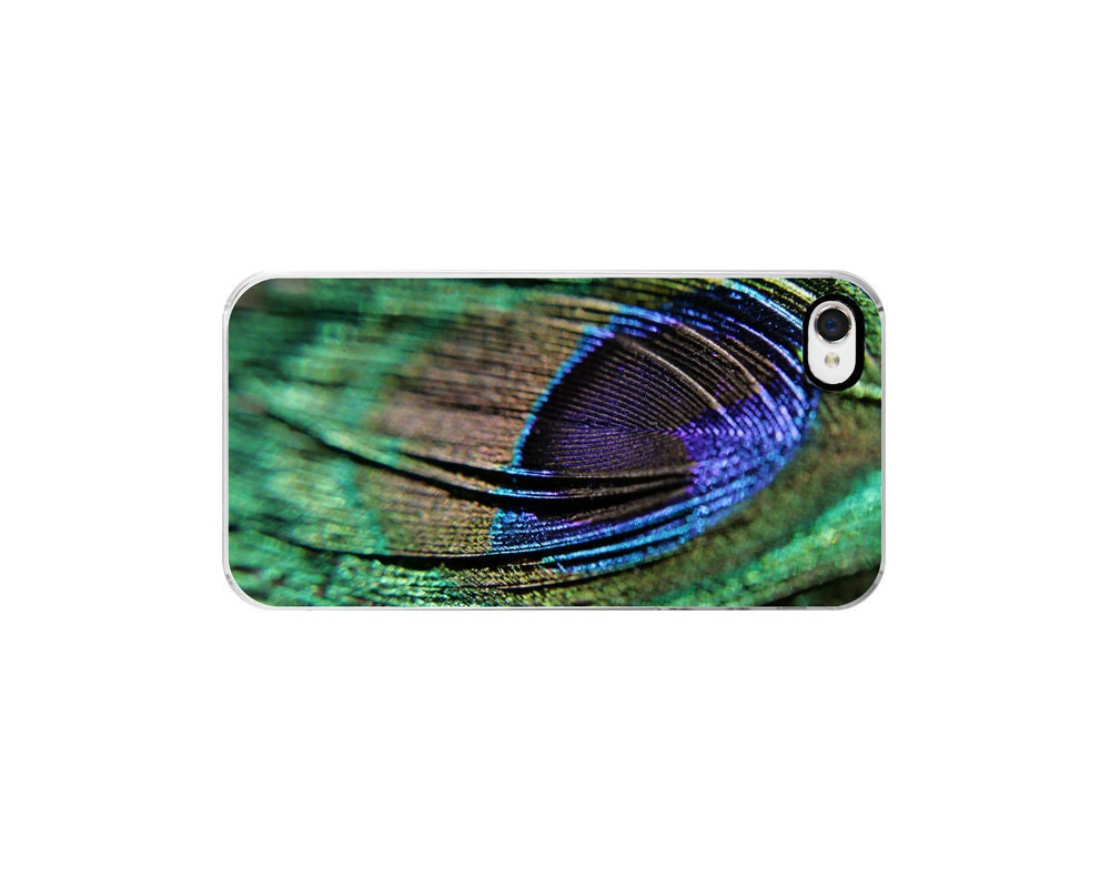iPhone Case Peacock Feather iPhone 4 iPhone 4s Gift for Her Macro Abstract Purple Blue Green Peacock