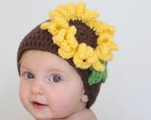 Sunflower Hat for Girls sizes 6-12m