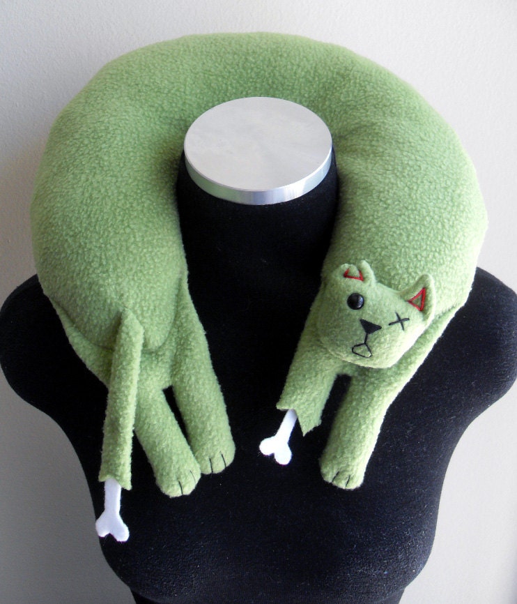 Zombie Cat Travel Neck Pillow