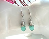 Wire Wrapped Teal Teardrops