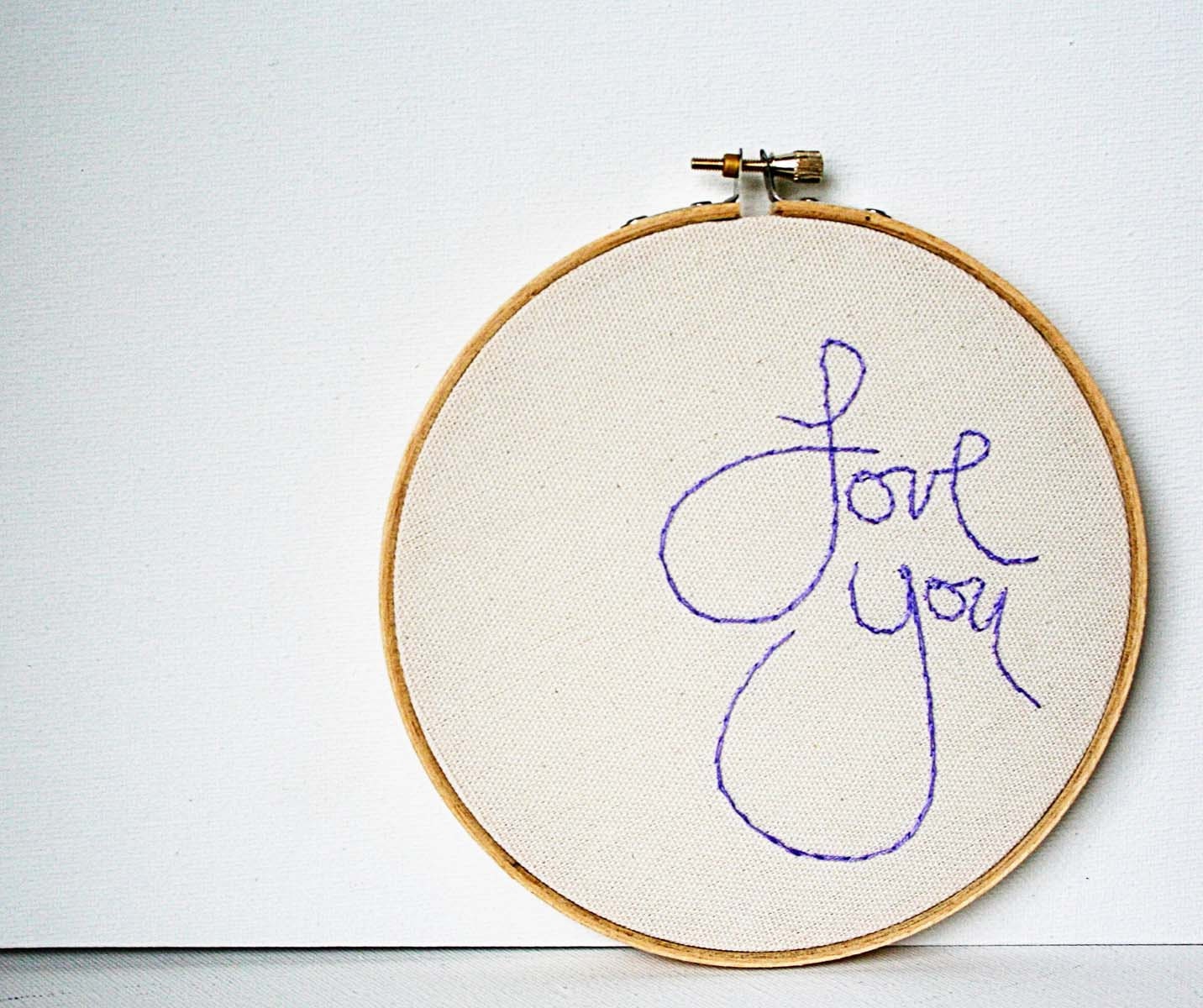 Love you embroidery hoop - 6 inch