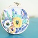 Vintage floral home decor embroidery hoop