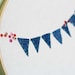 12 inch embroidery hoop with Bunting applique