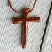Mens Cross Necklace - Mexican Cocobolo - Reclaimed Wood
