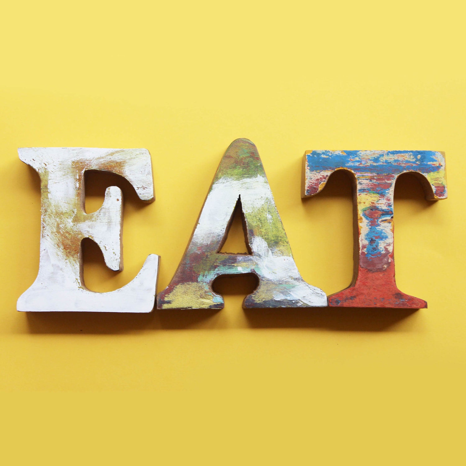 Beach Decor EAT Sign Vintage Style Nautical by Seastyle