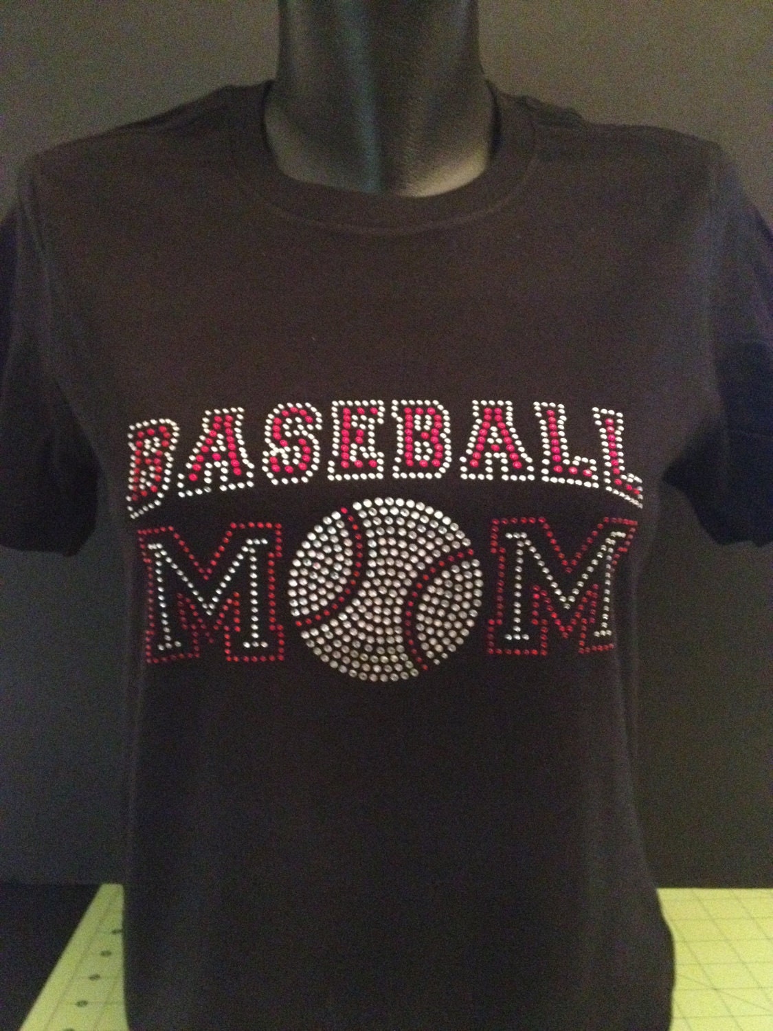 Baseball Mom Custom Bling T-Shirt